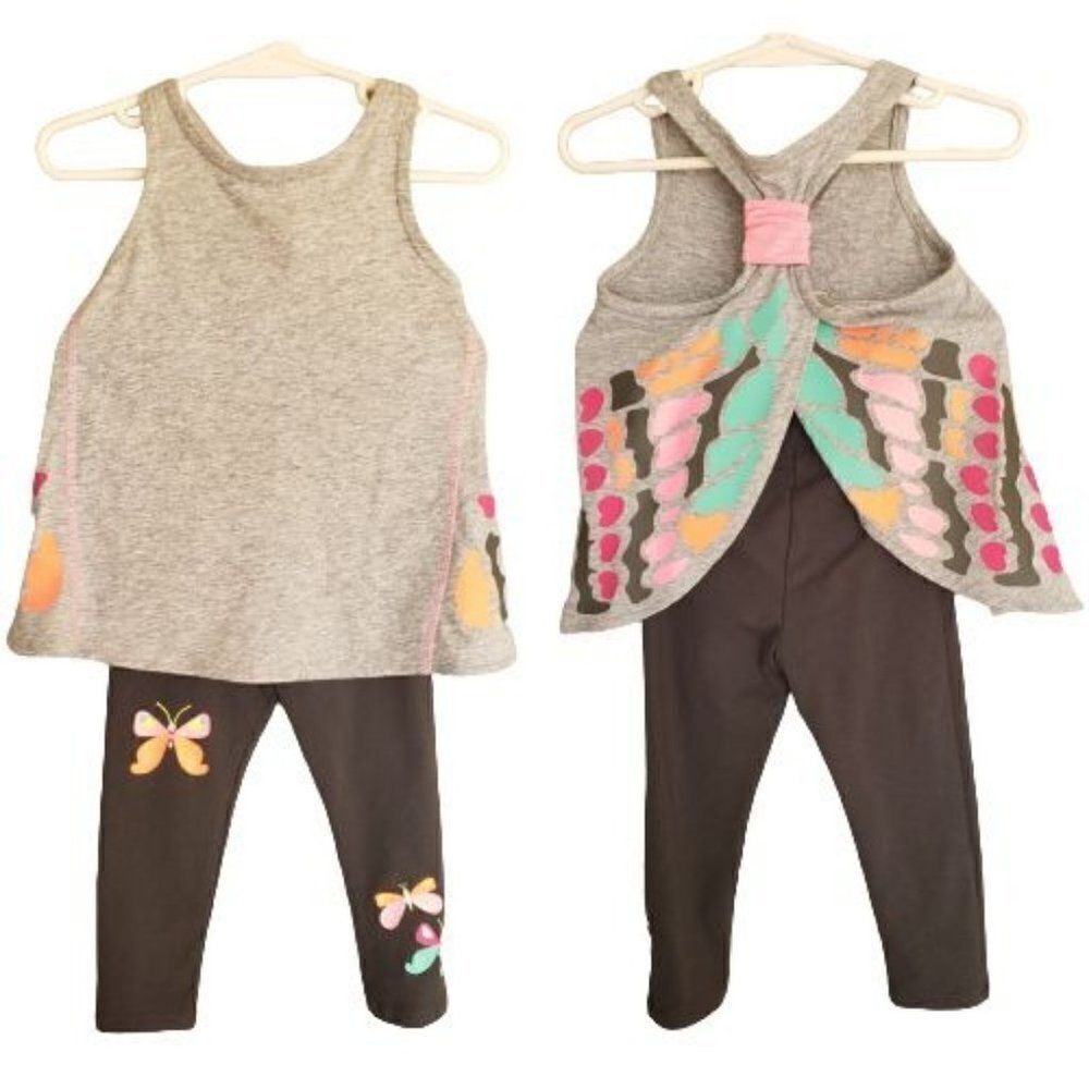 Girls Butterfly Tank Top and Leggings Set Combo 18 months